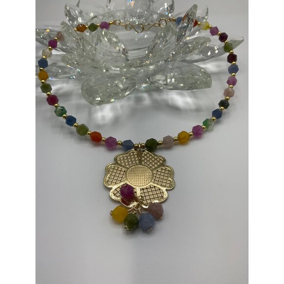 Eternal Grace – Handmade Multicolor Semiprecious Stone Necklace - Picture 1 of 5